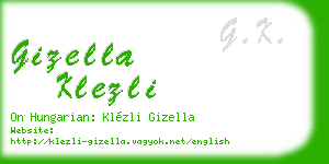 gizella klezli business card