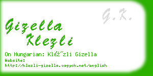 gizella klezli business card